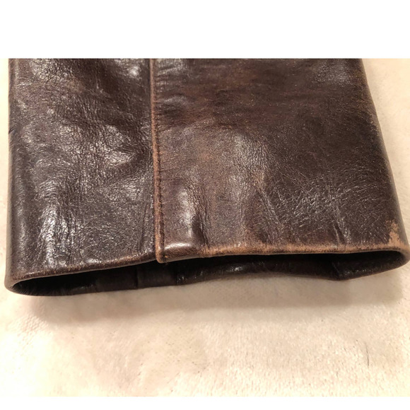 Sold-Jade Leather Wear Brown Leather Zip Front Jacket, Size XL - Picture 7 of 14
